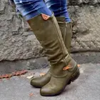 2019 г. Модные удобные ботинки женские ботинки пикантная женская обувь на высоком каблуке с боковой молнией зимние сапоги Челси по колено Botas Mujer