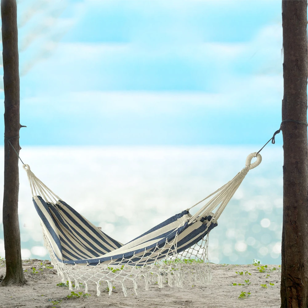 Гамак подвесной из утолщенной холщовой ткани подвесное уличное кресло качели