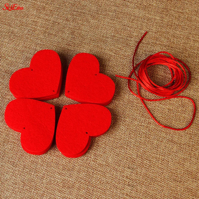 16 сердец любовь сердце занавеска Романтика Валентина искусственная Нетканая