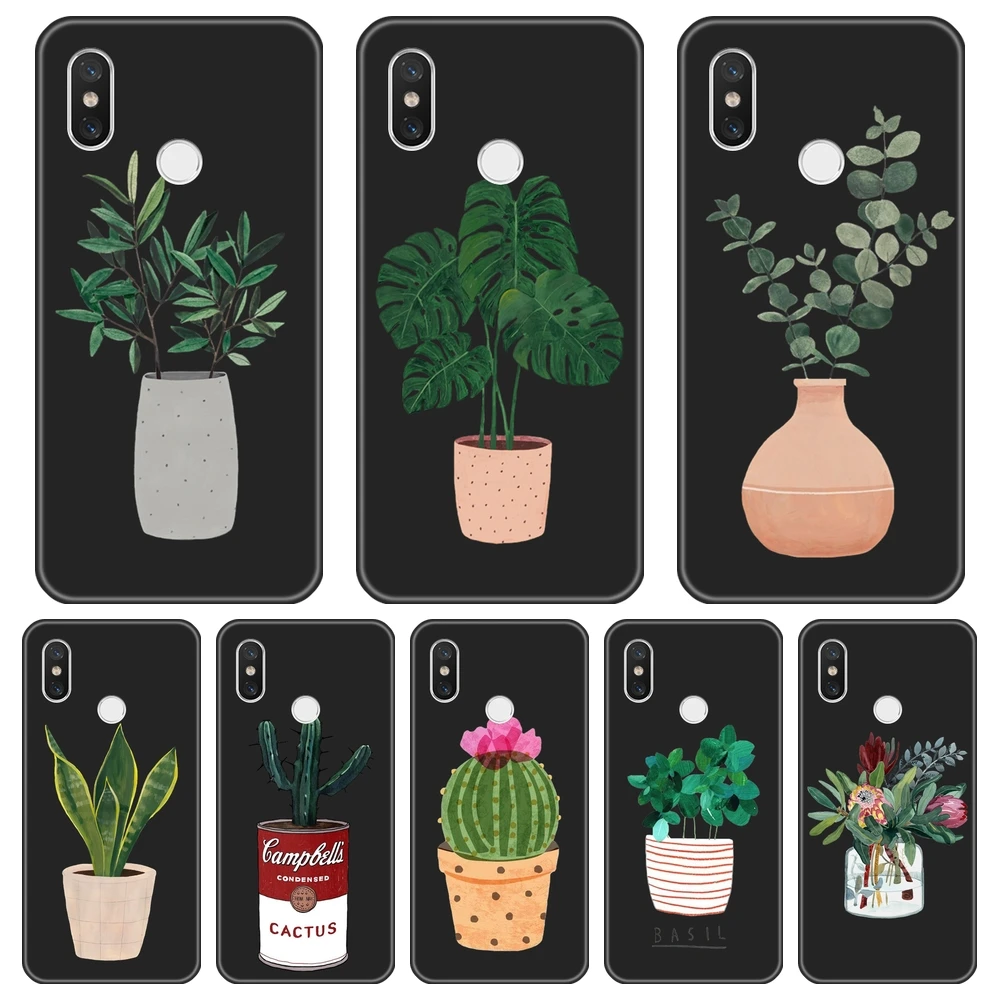 Чехол накладка С КАКТУСОМ для Xiaomi MI A1 A2 Lite Mi5 Mi6 Mi8 мягкий силиконовый чехол