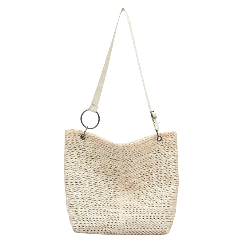 

2021 New Casual Large Capacity Tote Women Straw Handbags Luxury Woven Designer Lady Shoulder Mesenger Bags Female Big Purses