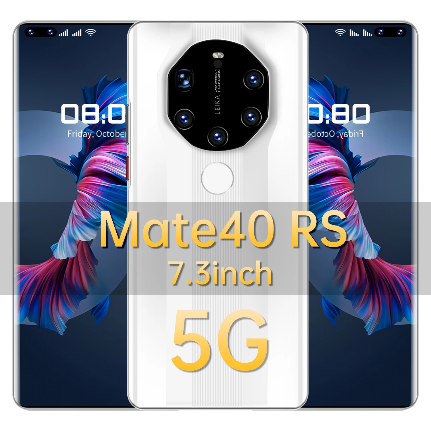 

Mate40 RS Smartphone Global Version 7.3 Inch Full Screen Android10 6800mAh 16+512GB Face\Fingerprint Unlock 4G 5G Mobile Phone