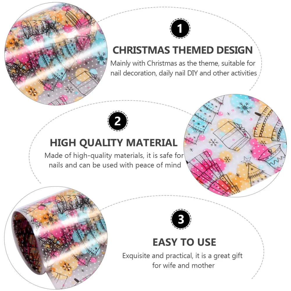 

2 Boxes Christmas Nail Art Transfer Stickers DIY Nail Decals Manicure Decoration