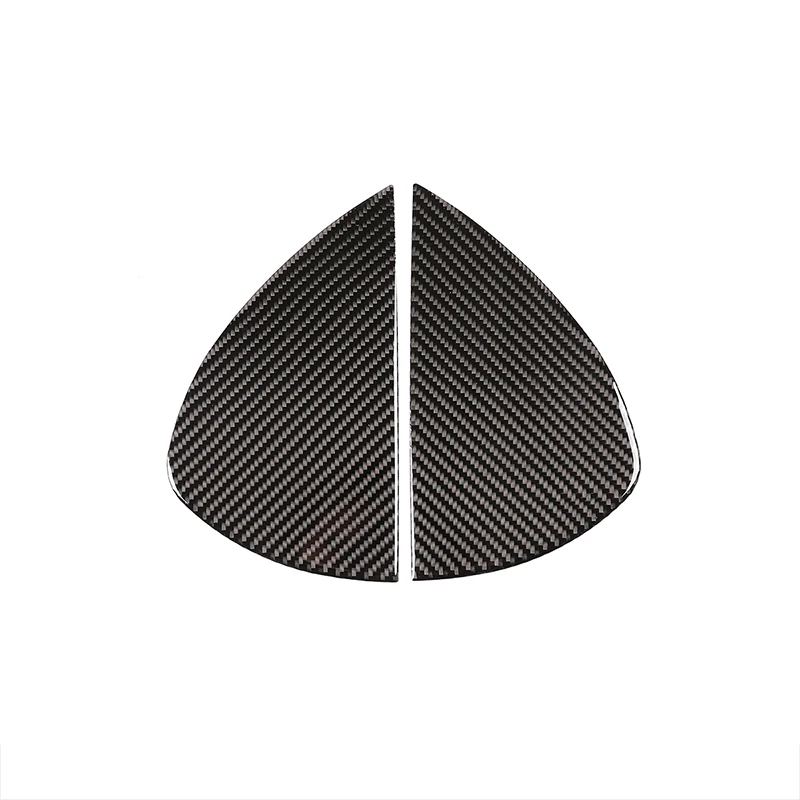 Carbon Fiber Настоящее углеродное волокно боковая декоративная крышка 3D интерьерная наклейка Аксессуары для Mercedes Benz C Class W205 C180 - Название цвета: Carbon Fiber