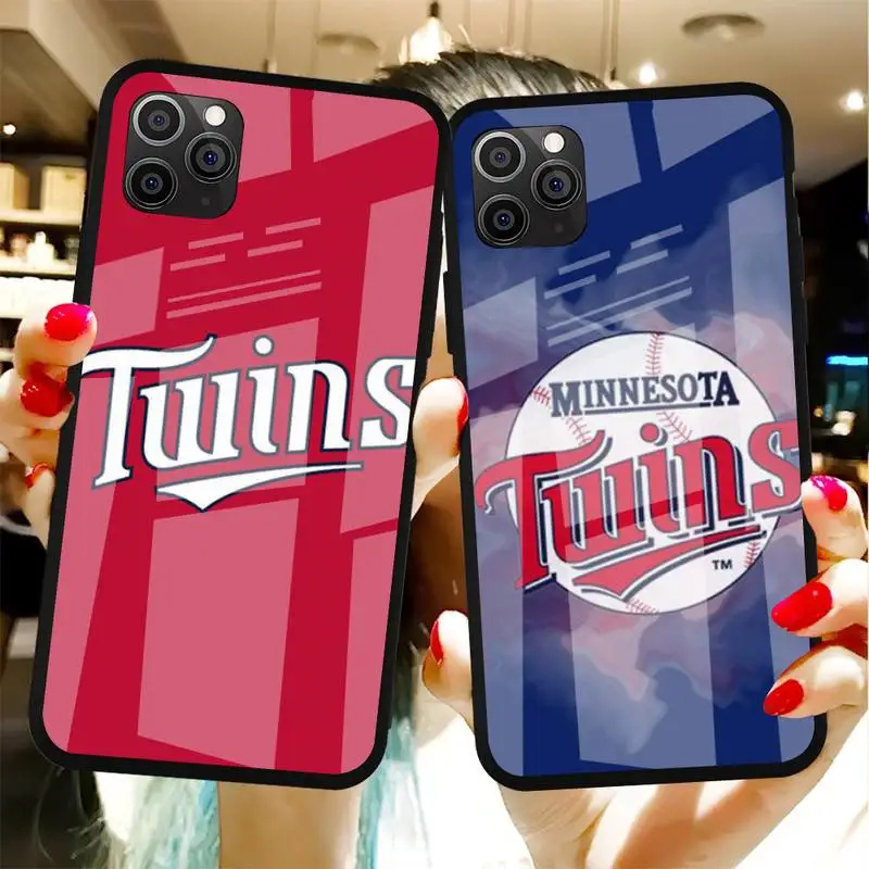

0 Minnesota Twins Phone Case Tempered Glass For Iphone6plus 6S 7 7plus 8 X XS XSmax XR 11 12 Pro Max 12mini
