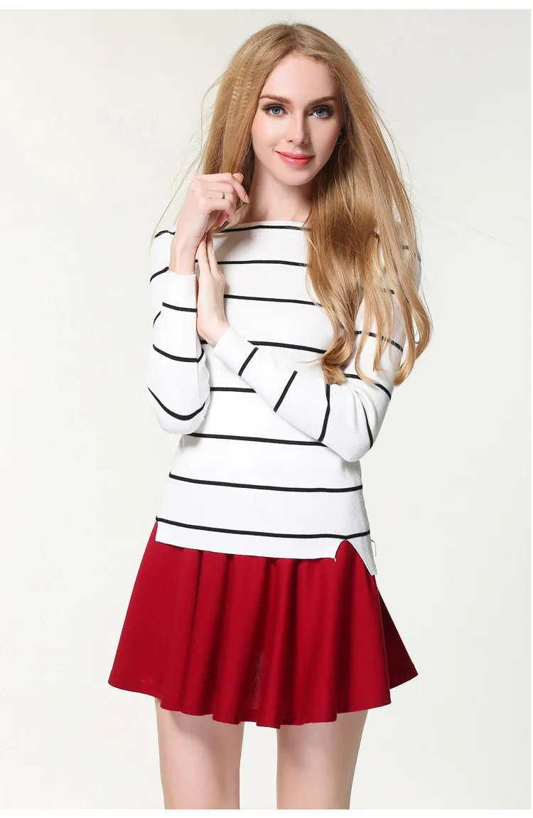 Женский модный Повседневный вязаный свитер уличная одежда однотонный пуловер