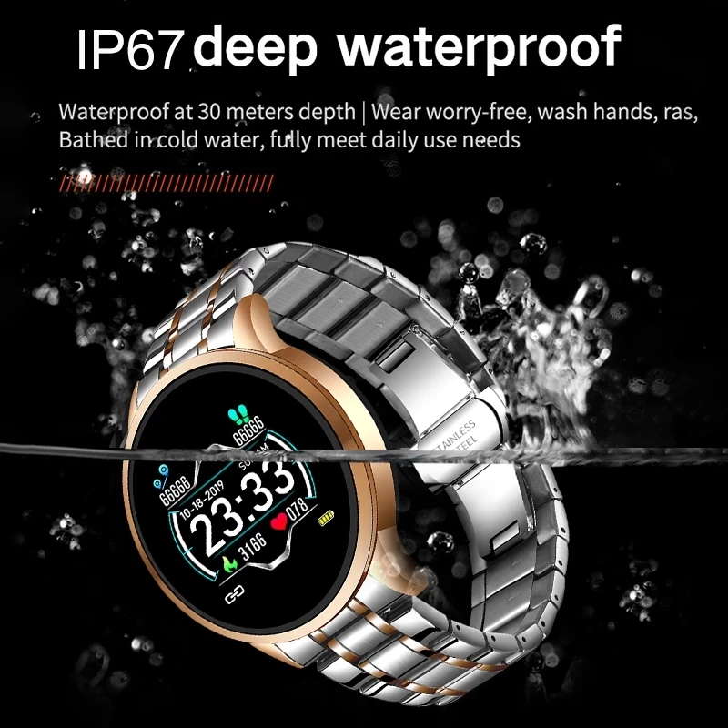 lige 2022 new smart watch men heart rate blood pressure information reminder sport waterproof smart watch for android ios phone free global shipping