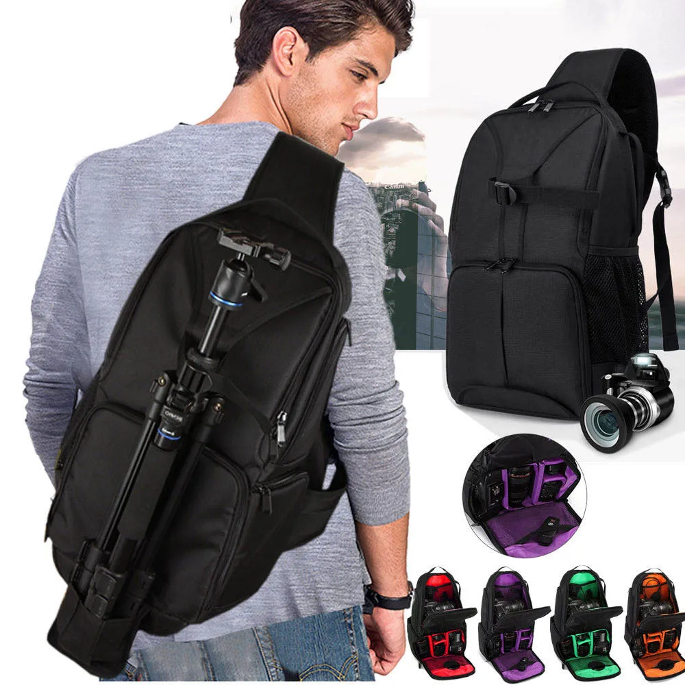 

Roadfisher Waterproof Ventilation Anti-knock Nylon Casual Camera Shoulder Bag Backpack Rucksack For Canon Nikon SLR DSLR