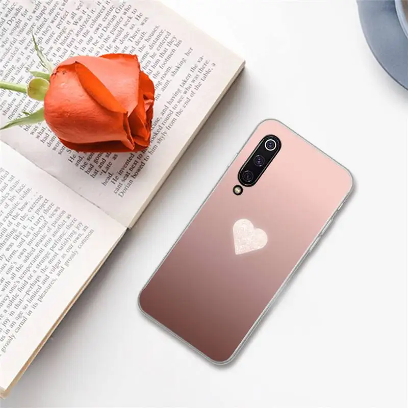 

Gold Rose Love heart Phone Case For Xiaomi Redmi note 7 8 9 A t k30 max3 9 s 10 pro lite