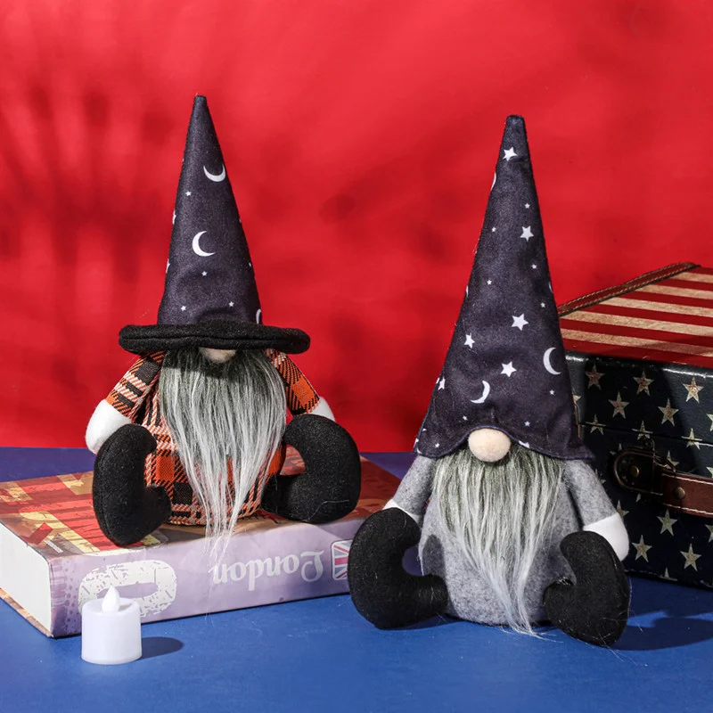 

Happy Halloween Decor Moon Topper Faceless Doll Halloween Decoration for Home Event Party Ornament Doll Pendant Navidad 2021