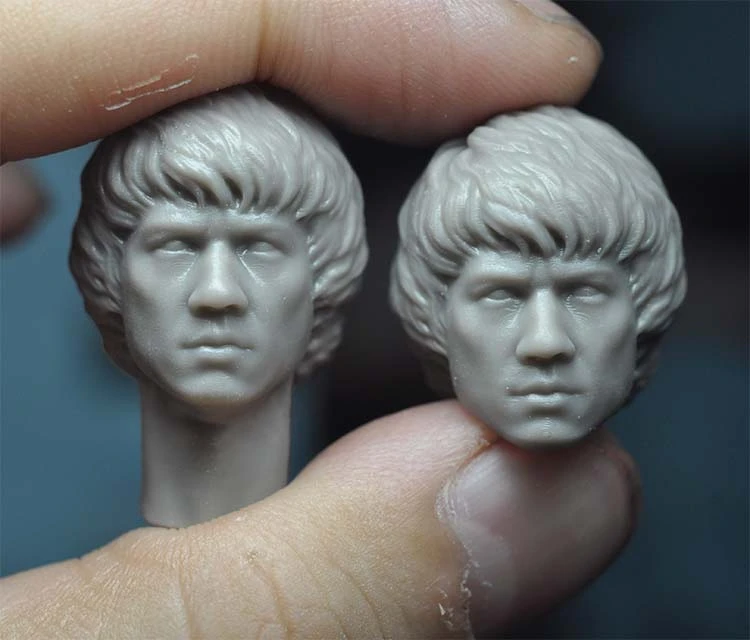 

1/12 Scale Kungfu Star Jack Chan Unpainted Head Models for 12''Figures Bodies DIY