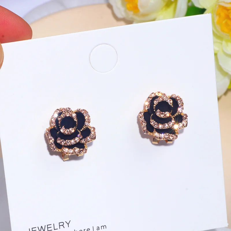 Новые роскошные серьги с кристаллами розы для женщин очаровательные свадебные