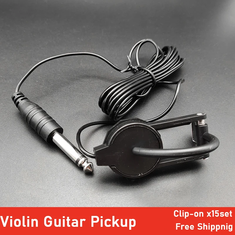 

15Set Clip-on Soundhole Pickup for Acoustic Guitar Ukulele Violin with 2.5M Cable Compact Professional Pickup Guitar Accessories
