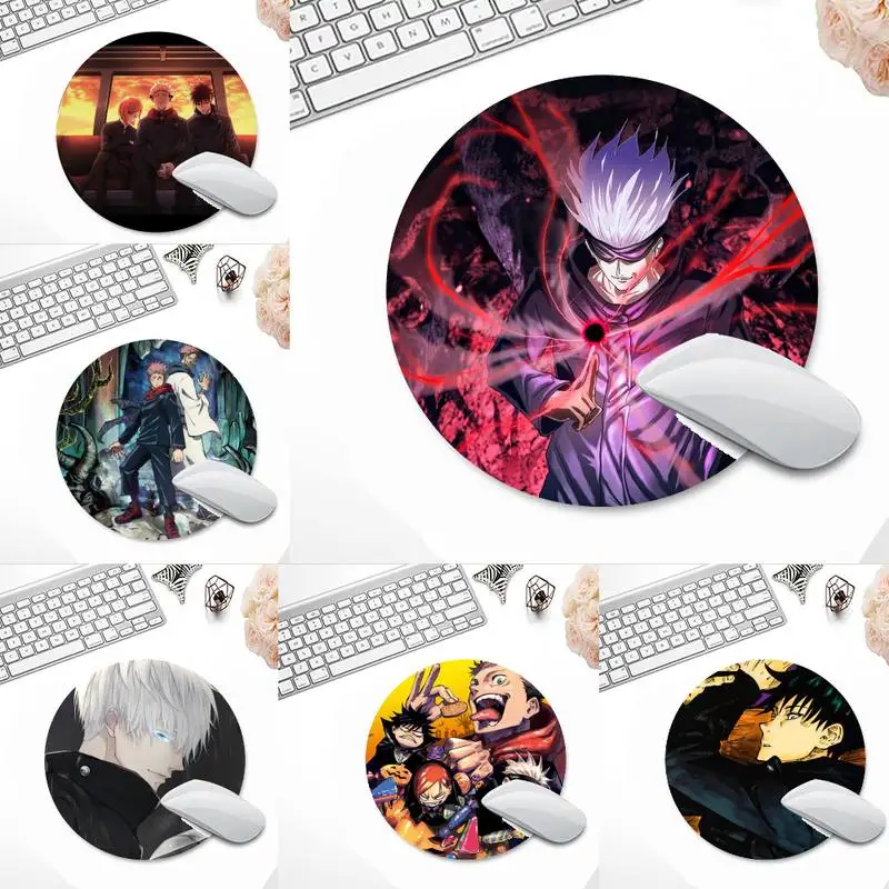 

jujutsu kaisen Laptop Computer Mousepad Desk Table Protect Game Office Work Round Mouse Mat pad Laptop Cushion