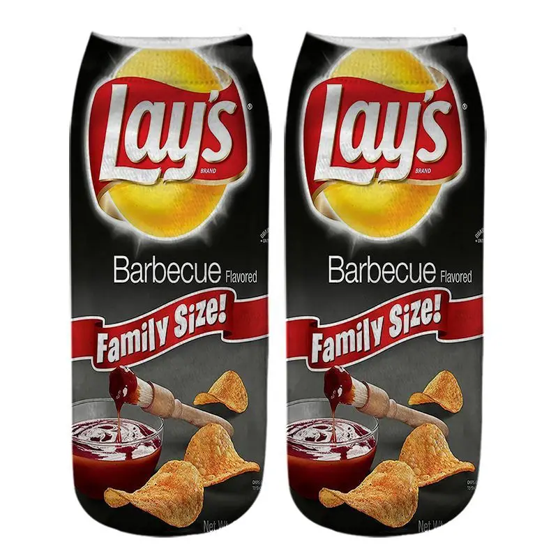 Оригинальные забавные мужские носки Хлопковые женские модные до щиколотки с 3D