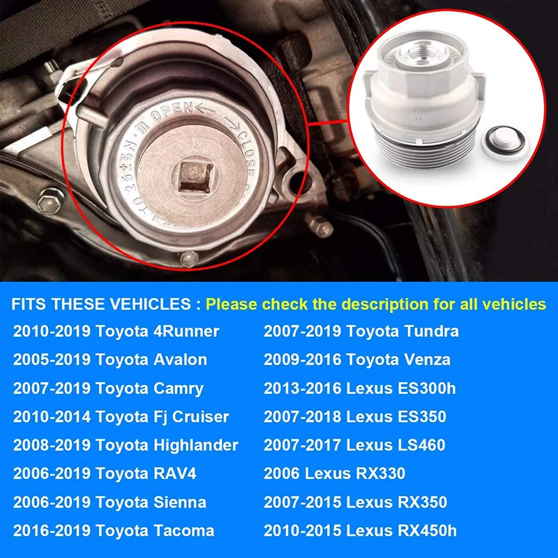15643-31050 Крышка корпуса масляного фильтра в сборе сливная пробка для Toyota Lexus Sienna Rav4