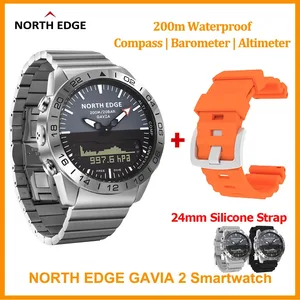 ES Оригинальные Смарт-часы North EDGE GAVIA 2 200 м водонепроницаемые высотомер Компас спортивные цифровые часы бизнес Смарт-часы для мужчин