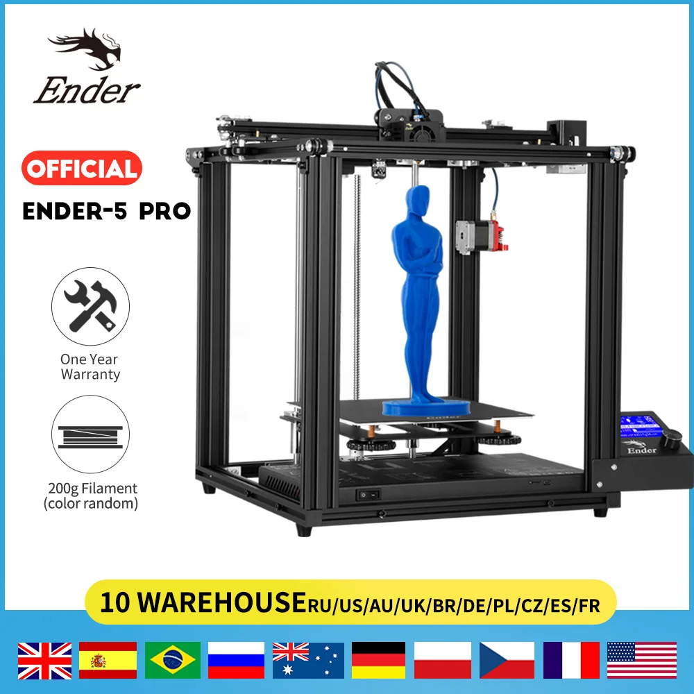 Verkaufen Ender-5 Pro 3D Drucker Stille Bord Pre-Installiert Cmagnetic Platte Ender5Pro Power Off Lebenslauf Geschlossene Struktur Creality 3D