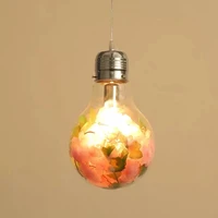 retro industrial style bar chandelier simulation green bulb chandelier suitable for music restaurants and bars