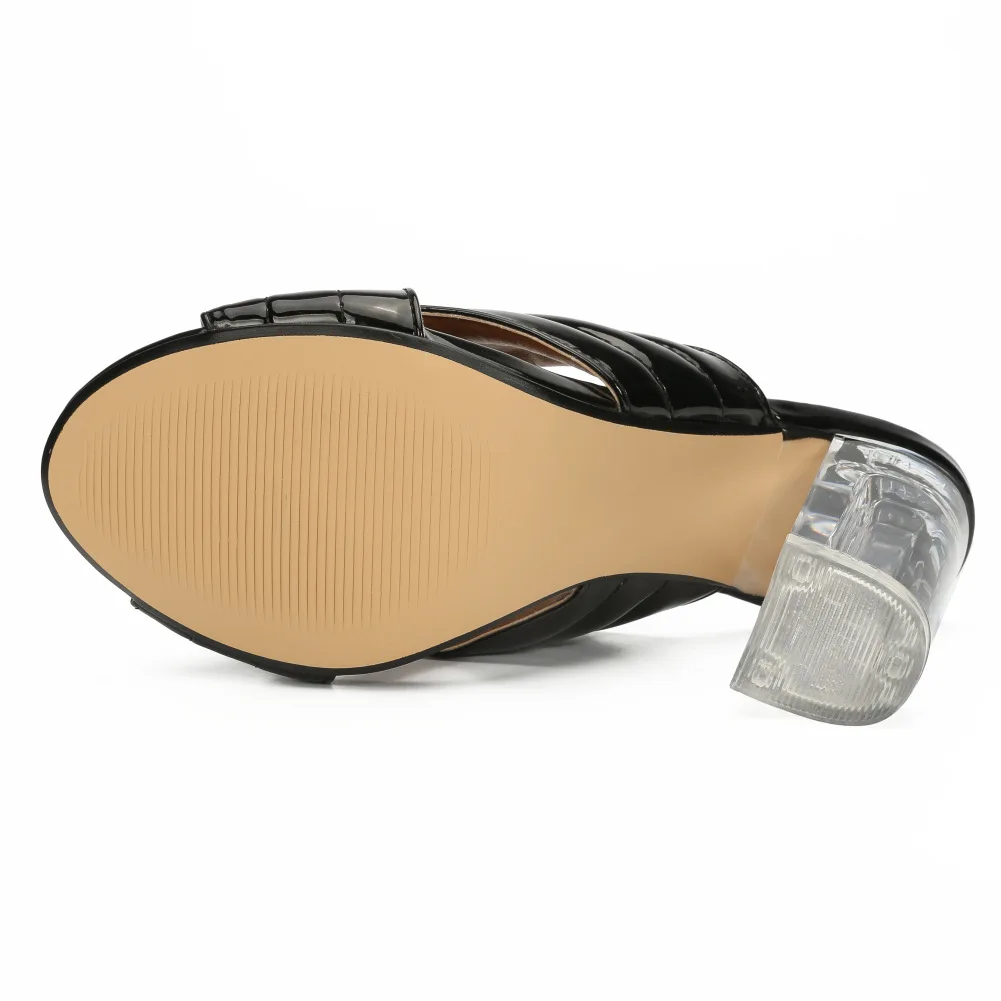 Туфли лодочки женские на высоком каблуке 10 см пикантные тапочки сандалии летняя