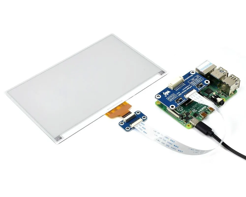 880*528 7 5 дюймовый E Ink дисплей шляпа для Raspberry Pi красный/черный/белый три