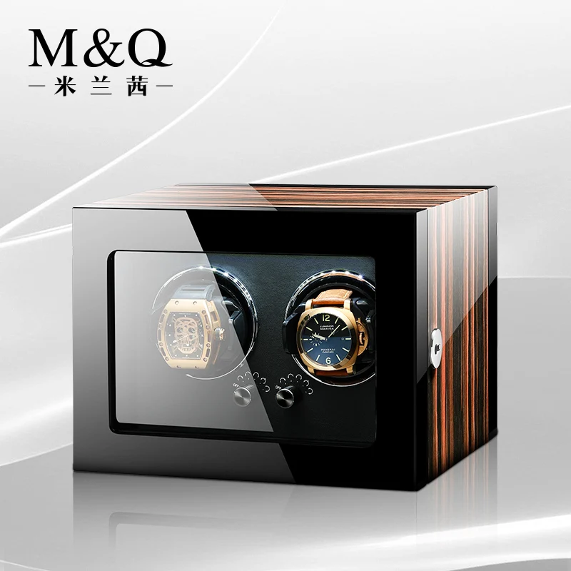 1 2 4 6 Slots Watch Winder Box Automatic Motor Mechanical Watches Display LED Case Collector Storage EU/US/UK/AU 2022 Luxury | Наручные