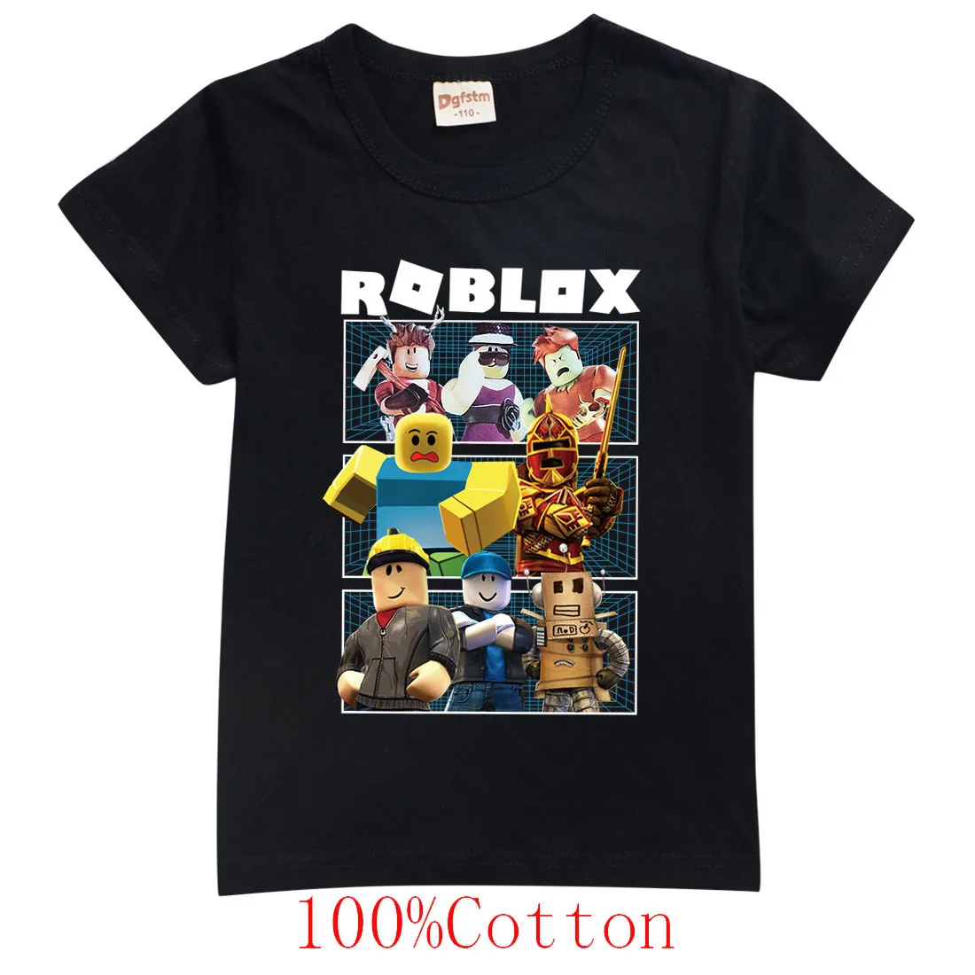 

Summer Clothes For Kid Robloxing Cosplay T-shirt Pullover 100% Cotton Leisure Fashion Kids Boys Girls Tops Christmas gift
