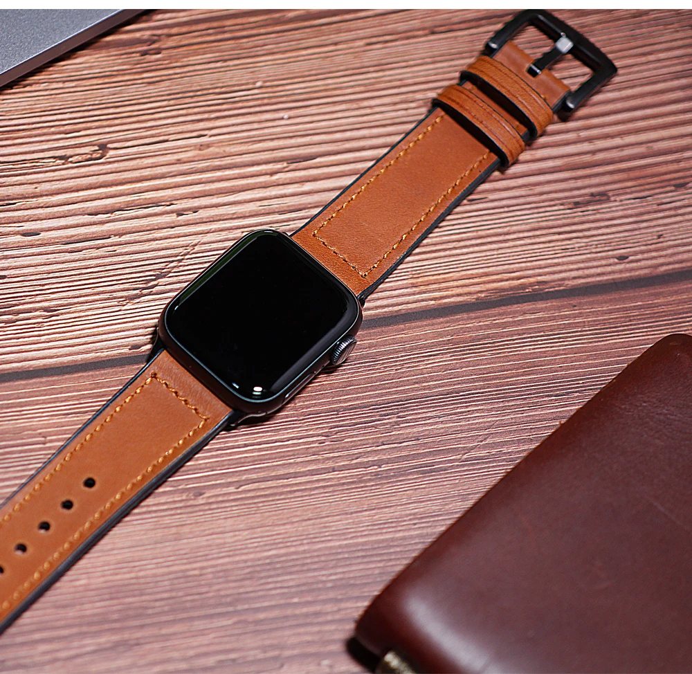 ZLIMSN Гибридный спортивный ремешок для Apple Watch, винтажный кожаный ремешок, сменный ремешок, устойчивый к поту, классический iwatch, серия 4, 3, 44 мм, 42 мм