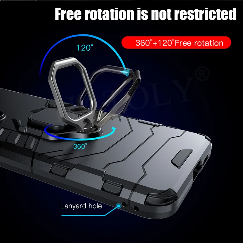 For Realme C21 Case Realme C15 C11 C12 C20 C25 Cover Magnetic Ring Stand Holder Shockproof Bumper Armor Phone Case Realme C21