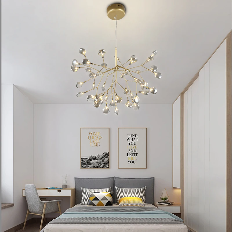 Современная светодиодная люстра светильник стильная в виде ветки дерева