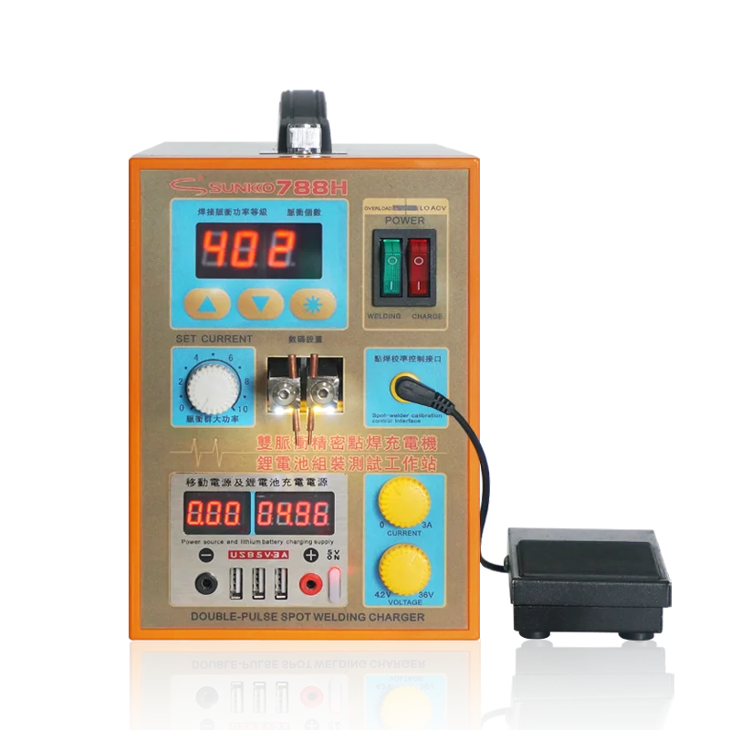 SUNKKO 788H 18650 lithium Battery Spot Welder Machine 1.5KW Multifunction DC Charging Function Pulse Pack Soldering Station | Инструменты