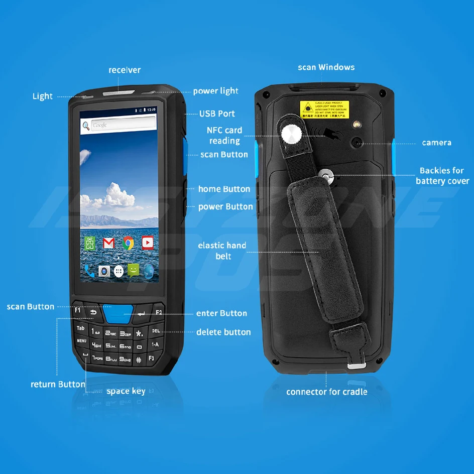 ISSYZONEPOS ручной КПК Android 8,1 сканер штрих-кода 1D 2D считыватель штрих-кода коллектор данных POS терминал склад КПК
