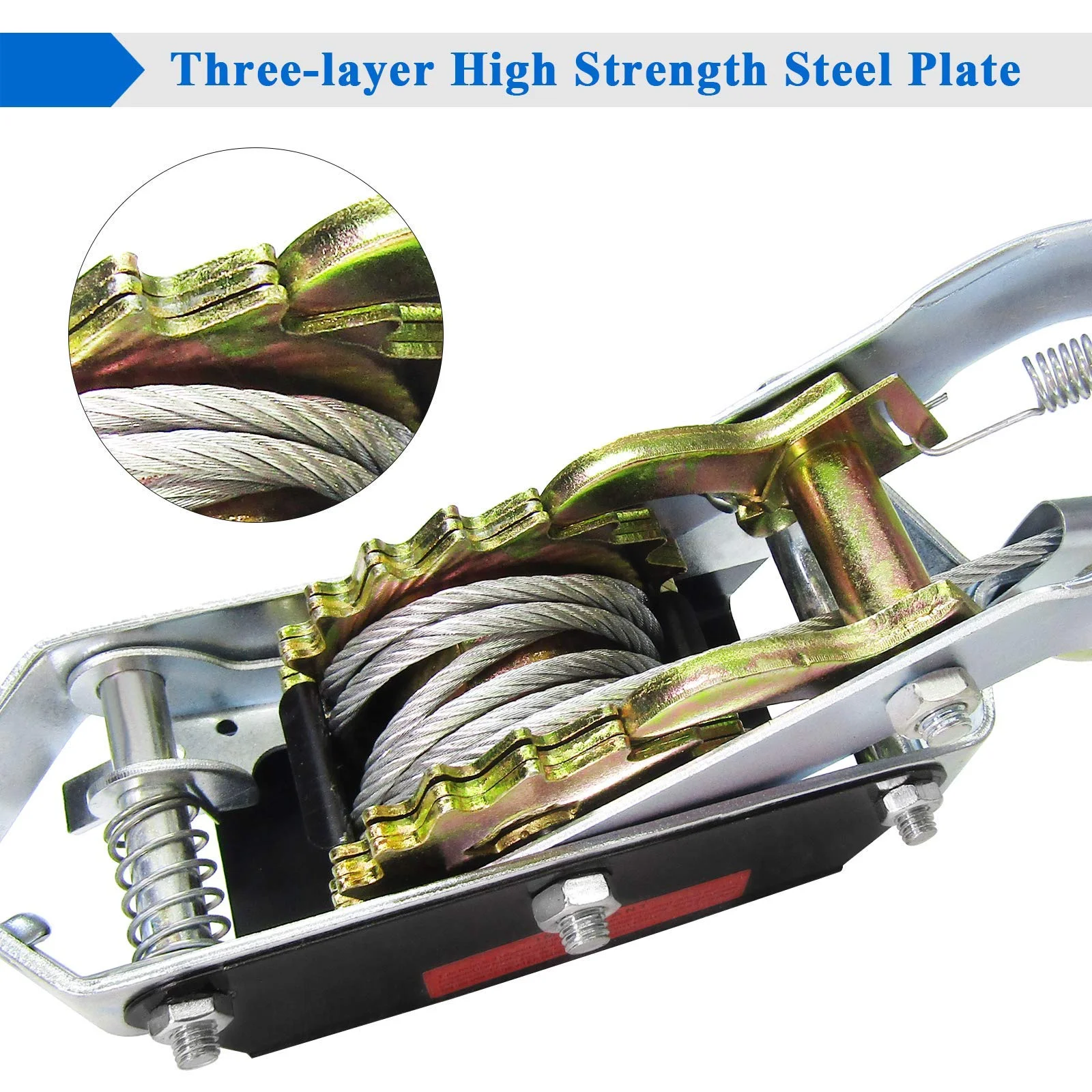 4-Тонный вертикальный рычажный съемник сверхмощный ручной Съемник с 2 крючками