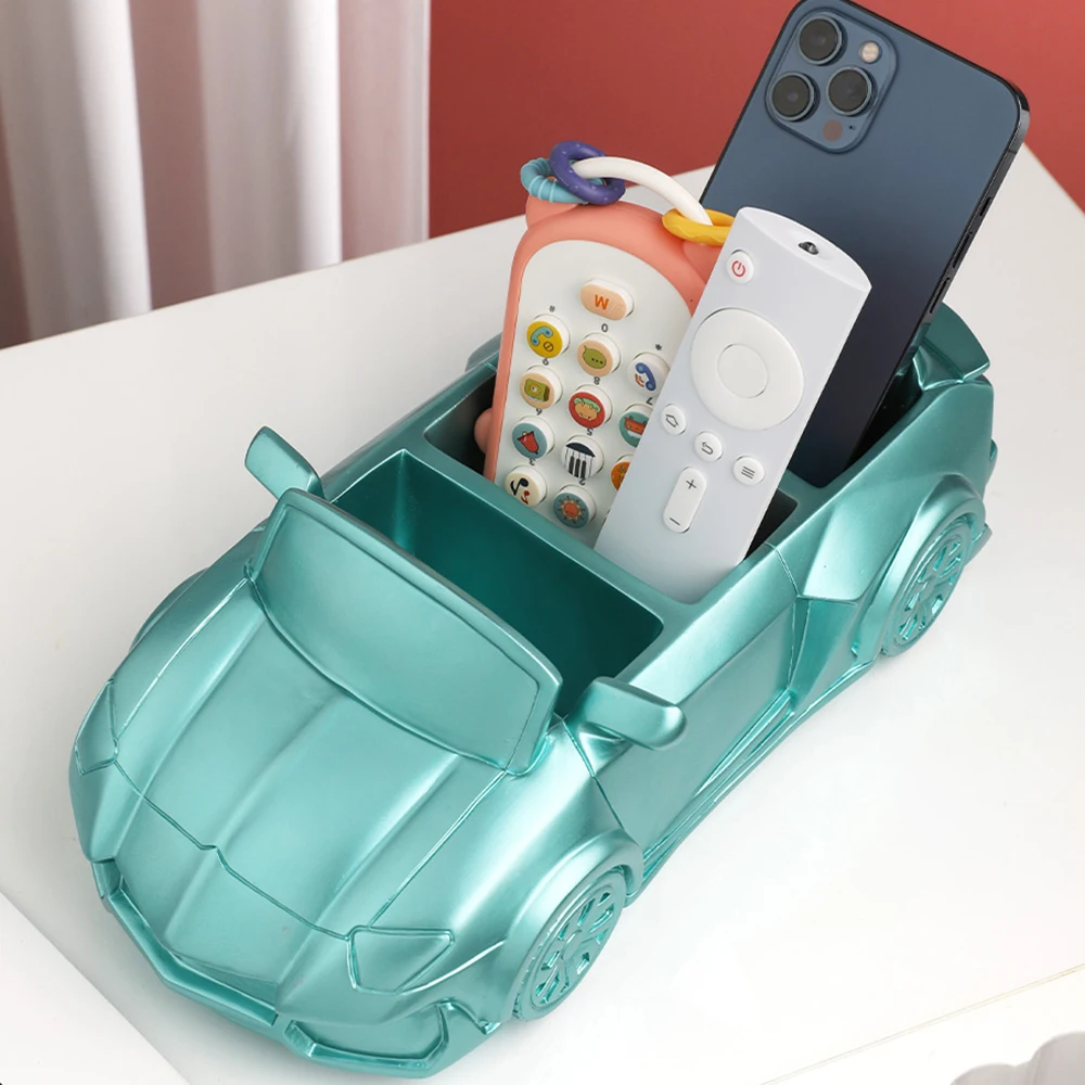 

Creative Car Craft Remote-control Phone Storage Box Home Living Room Decoration Desk Decor Ornament Children Toys Birthday Gifts