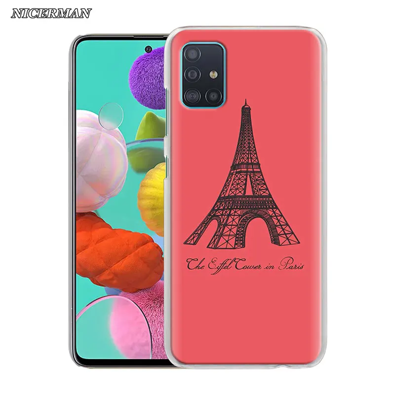 

Paris Eiffel Tower painted Phone Case for Samsung Galaxy A50 A70 A51 A71 5G A10 A20 A10e A20s A30 A40 A31 A41 Hard Case Cover