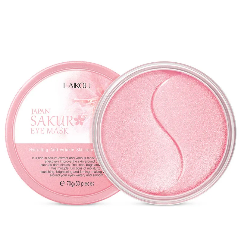

50Pcs Sakura Cherry Blossom Moisturizing Eye Mask Remove Dark Circles Fine Lines Fine Eye Bags Improve Dryness