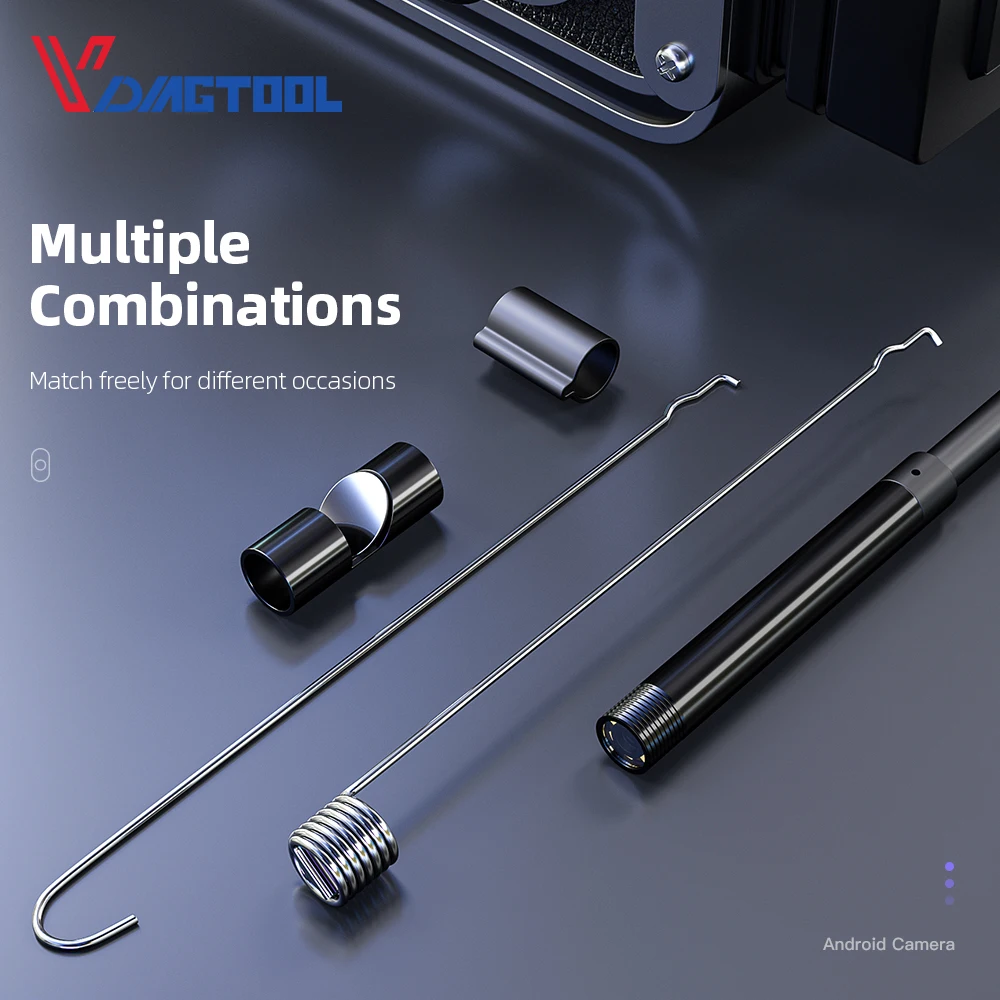 Vdiagtool эндоскоп Камера 5 мм 7 8 IP67 Водонепроницаемый 6 светодиодный бороскоп осмотра