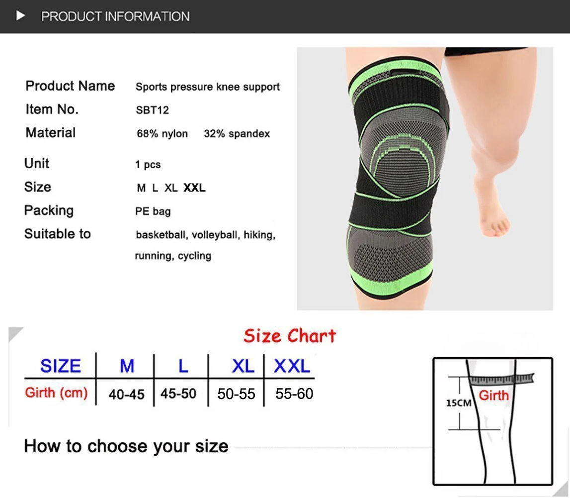 

MTATMT 1PCS Knee Sleeve, Compression Fit Support -for Joint Pain and Arthritis Relief, Improved Circulation Compression