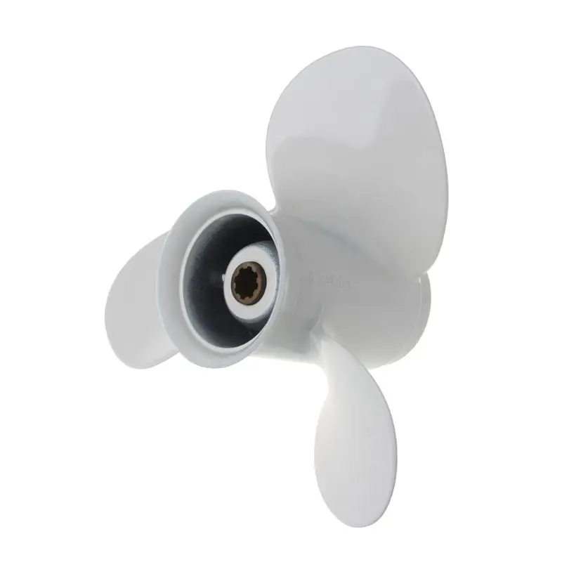 

Boat Outboard Propeller 9 1/4 x 10 Aluminum Alloy For Yamaha 9.9-15HP White 3 Blades 8 Spline Tooth