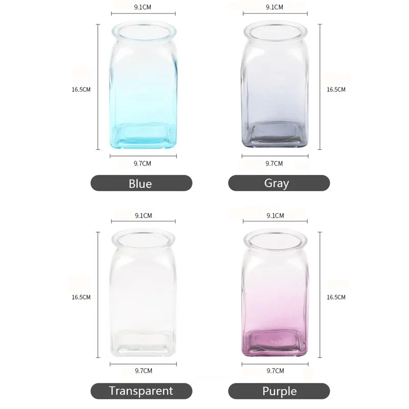 Скандинавские Искусственные цветы стеклянная ваза креативный градиент