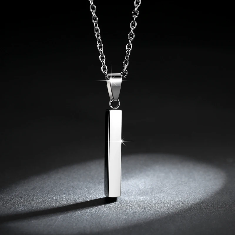 Гладкое прямоугольное рандомное ожерелье из нержавеющей стали|Подвески| |