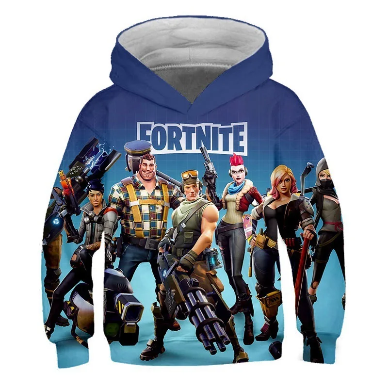 Толстовки с капюшоном 3D Fortnite для девочек подростков аниме одежда мальчиков
