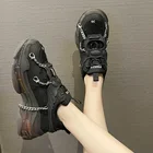 Кроссовки женские из ПУ кожи, Классическая Повседневная обувь на платформе, низкие, на шнуровке, Вулканизированная подошва