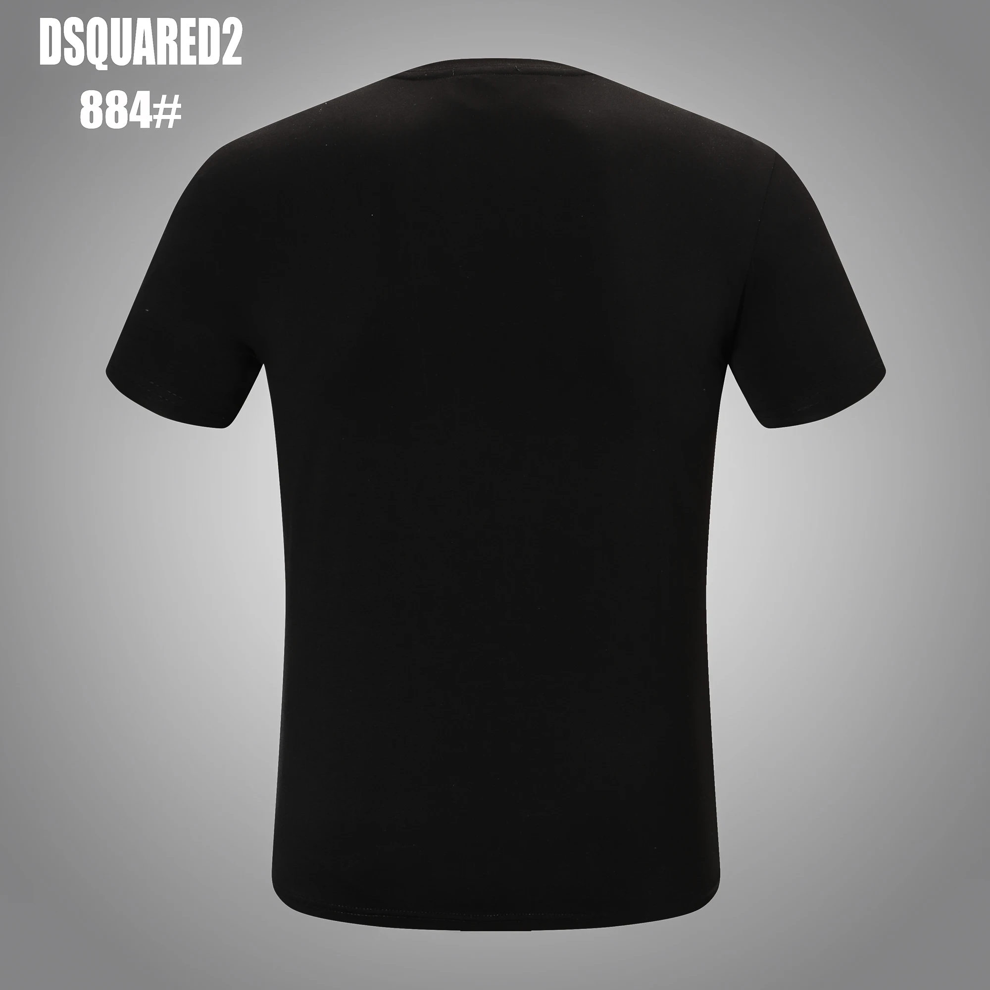 Brand Dsquared2 Men&amp#39s T-shirt Fashion Round Neck Top Pure Cotton Printed Multicol Black white M-3XL | Мужская одежда