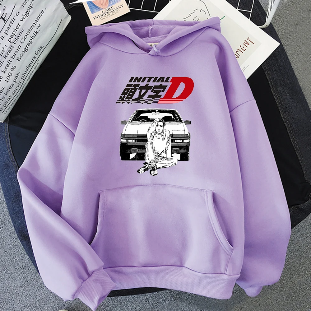 

Initial D Sweatshirts Hoodie Men Japanese Anime Harajuku Crewneck Sweatshirt Spring Autumn Round Neck Print Hoodies Sportswear