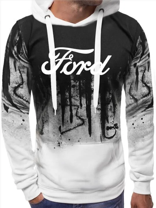 Весенне осенняя куртка с капюшоном Форд Мустанг автомобиля логотип для печати