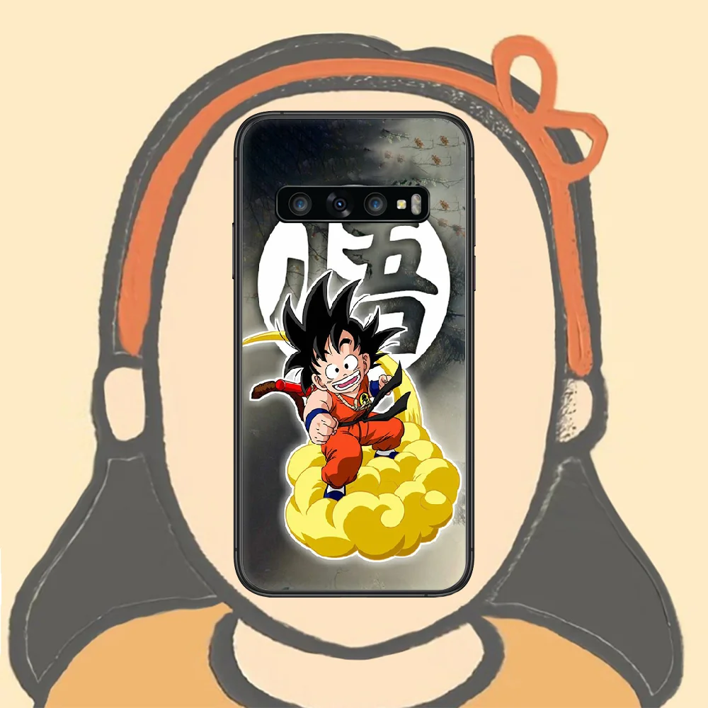 

D-Dragon Ball Goku Phone Case For Samsung Galaxy Note S 8 9 10 20 Plus E Lite Uitra black Cell Painting Hoesjes Soft Etui 3D