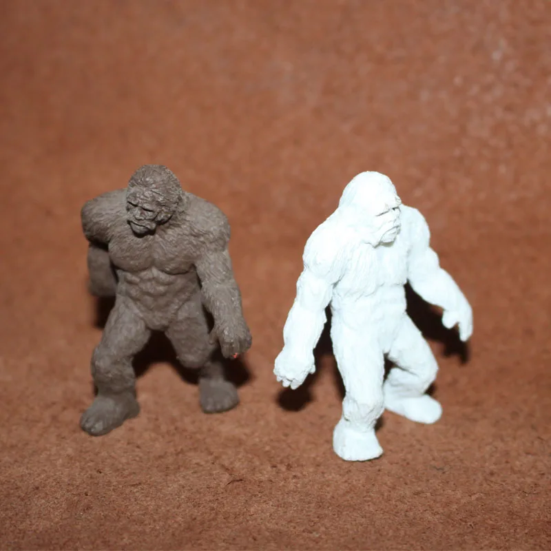 

pvc figure model toy Simulation animal model toy scene decoration savage Snowman Bigfoot 2pcs/set