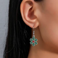 kaku christmas cartoon earrings are suitable for women cute snow bell christmas hats metal earrings holiday gifts