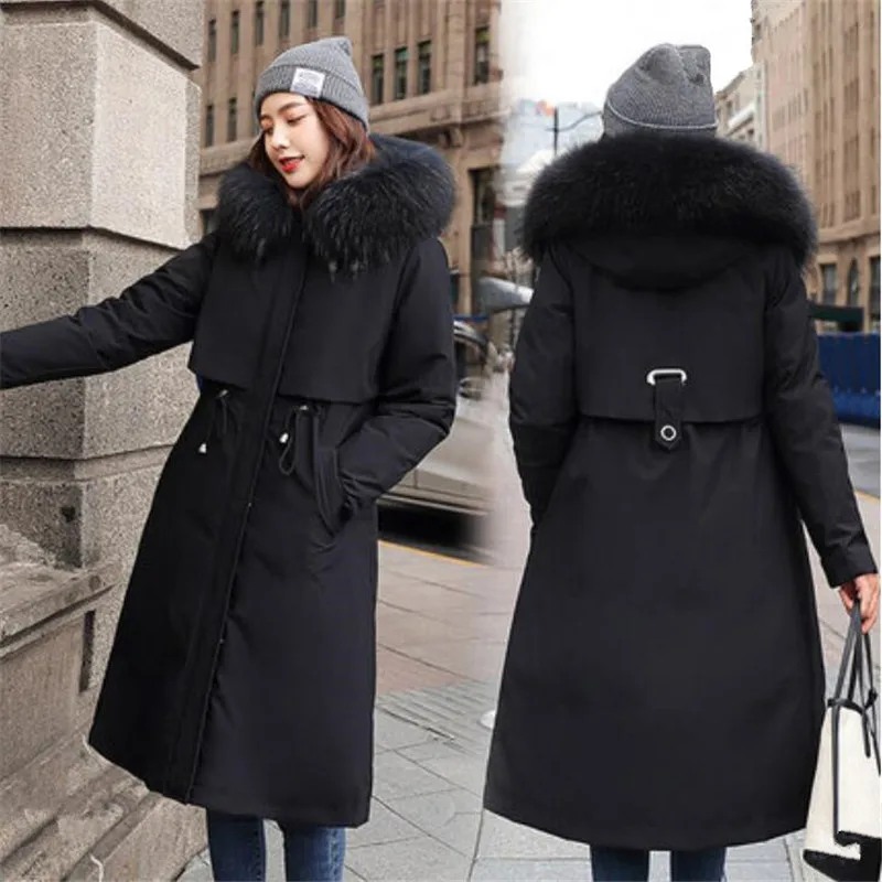 Зимняя женская куртка-пуховик Parker, теплая куртка-пуховик с длинным рукавом размера плюс M-4XL, новинка 2020